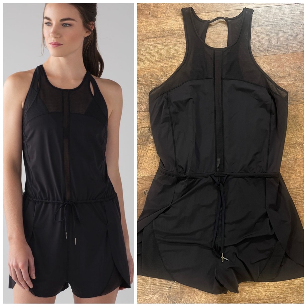 Lululemon Black Revitalize Sleeveless Romper Size 4